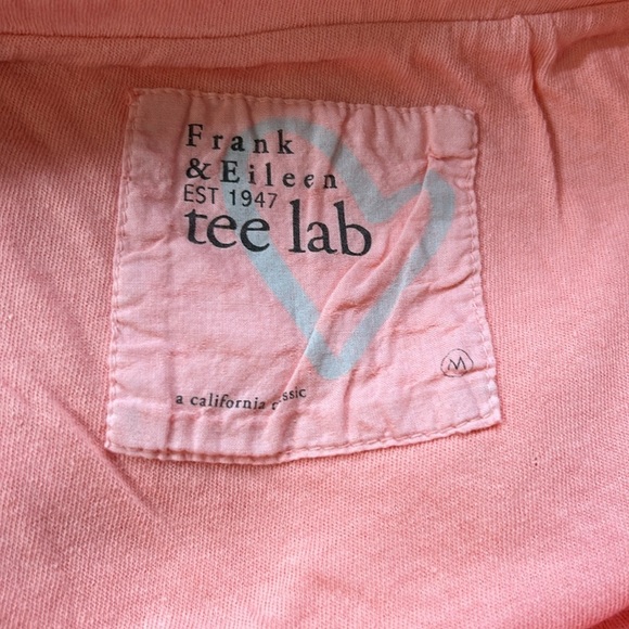 Frank and Eileen Tee Lab Skirt Coral Straight Cotton Raw Hem Sz M NEW - Picture 3 of 5